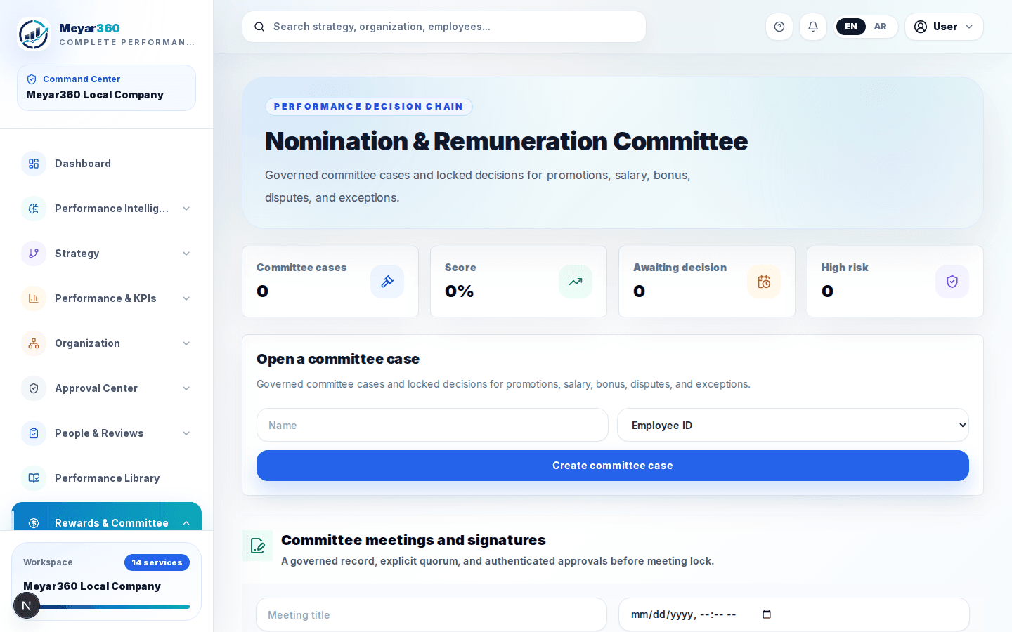 Performance-linked, governed rewards and promotion decisions - Meyar360
